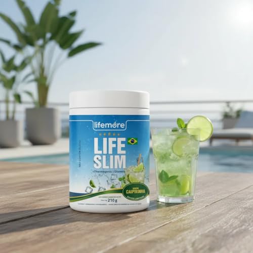 Life Slim Suplemento Alimentar, Sabor Caipirinha, com Stevia, 210g