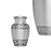 Mini Keepsake Urn • Miniature Funeral Cremation Urn fits Small Amount of Ashes • Lauriers Silver Model • 3 inches Tall