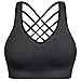 Women's Medium Support Strappy Sports Bra for Girls Ladies Running Gym Athletic