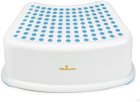 Step Stool with Non Slip Grip For Kids. Easily Reach the Toilet, Bathroom Sink, High Bed, & Countertops. Curved Design. BPA Free.