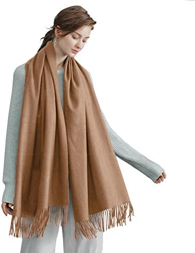 Sunfung Winter Scarf Scarves Fashion Large Soft Silky Pashmina Shawl Wrap Scarf 78" X 27.5" For Women (Camel)