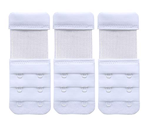 Bra Extender 2 Hook Women Elastic Bra Band Extension Soft Comfortable Pack of 3