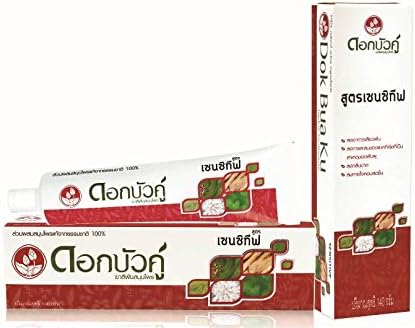 Herbal Toothpaste Relieves teeth sensitive DOK BUA KU 100% natural active ingredients 140g