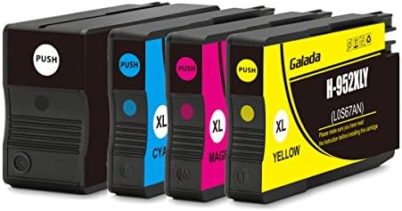 Galada Remanufactured 952XL Ink Cartridges Compatible to HP OfficeJet Pro 7740 8702 8710 8715 8720 8725 8730 8740 Printer, 4-Pack
