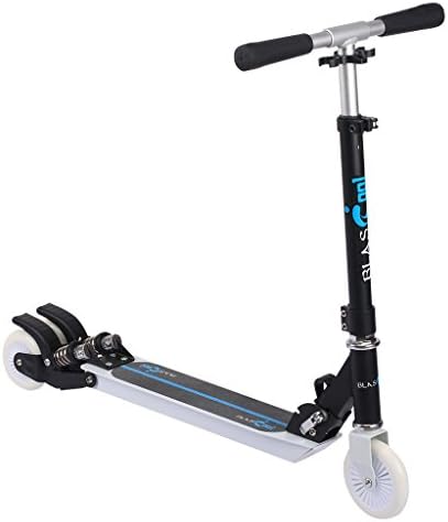 Blascool XLD-3S 3-Wheel Metal Shock-absorbing Adjustable Height Folding Kick Scooter (Blue)