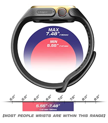Clayco Compatible with Apple Watch Band 44mm Series 6/5/4 \u0026 Apple Watch SE  44mm Band,[Hera Series] Shock Resistant Ultra Slim Protective Bumper Case  with Strap Bands for iWatch 44mm Series 4/5/6 | Pricepulse