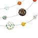 Millefiore Flower Venetian Murano Glass Disc Beaded on Triple Strands Necklace 16''- 19''