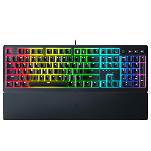 Razer Ornata V3 - Flache Mecha-Membran-Gaming Tastatur - Hybrid Mecha-Membran-Switches - Magnetische Soft-Touch-Handballenauflage - QWERTY US-Layout | Schwarz
