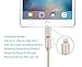 2-in-1 Lightning and Micro USB Cable [4 Pack 1Ft] High Speed USB Charging/Sync Data Lightning Cable Nylon Braided Micro USB Cable for iPhone 6S, iPad, iPod, Samsung Galaxy S7 and More (Golden)