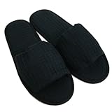 Waffle Open Toe Adult Slippers Cloth Spa Hotel Unisex Slippers for Women and Men