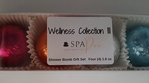 Wellness Collection III Aromatherapy Fizzing Shower Bombs by Spa Pure Naturals