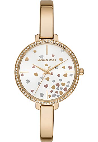 Michael-Kors-Damen-Analog-Quarz-Uhr-mit-Edelstahl-Armband-MK3977