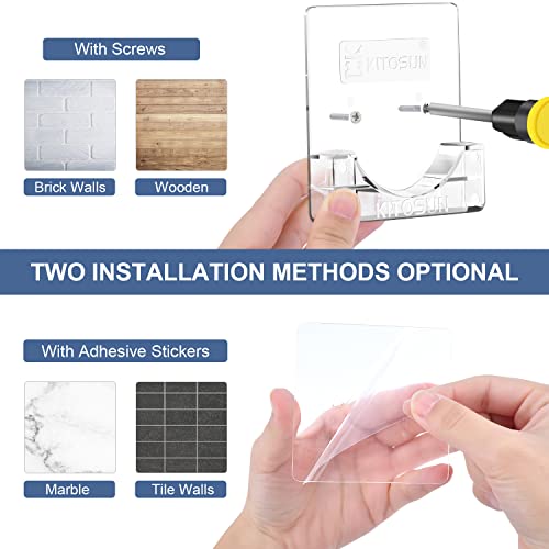 Adhesive Shower Curtain Rod Holder Kitosun Wall Mount Bathroom