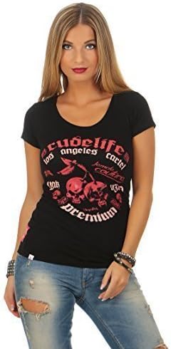 Yakuza Premium Ladies T-Shirt Short Sleeve Shirt GS-2337 - Black, XS