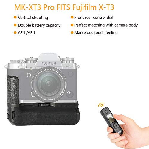 Meike MK-XT3 Pro Batterie Grip Equip 2,4 G 100 mètres Télécommande sans Fil Compatible avec Fujifilm X-T3 - Image 2