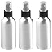 mDesign Aluminum Rustproof Spray Bottles - Mister, Essential Oils, Cleaning Products Solutions, Aromatherapy - 4-oz, Pack of 3, Brushed Aluminum/Black