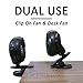 ClipGrip Powerful Rechargeable Battery Operated Clip On Fan With Lifetime Guaranty & White Noise Option, Portable And Great For The Car, Desk, Stroller & The Beach For The Best Cooling Effect. Black