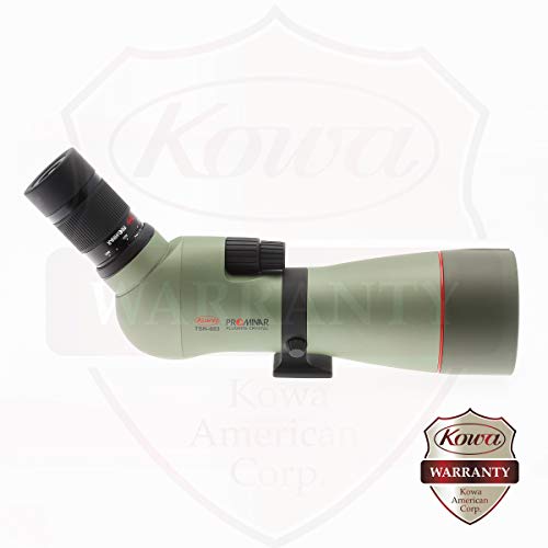 Kowa TSN-883 Prominar Pure Fluorite Spotting Scope Body, Angled with TE-11WZ Zoom Eyepiece