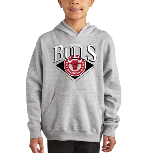 Junk Food NBA - Chicago Bulls Court Classic Kids Hoodie Athletic Heather