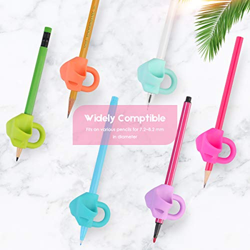 BEINOUS Elephant Pencil Grips for Kids Handwriting, Universal Writing-Aid Trainer Grippers for Children and Preschool, Posture Correction Tools for Righties and Lefties, 3PCS, Specified Colors