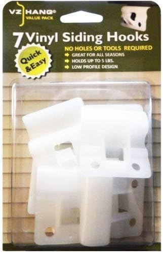 VZ Hang 7 Pack Vinyl Siding Hook - Inconspicuous Design New