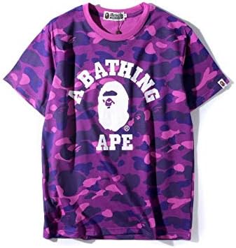 Purple CAMO APE TEE Teenage Adult Unisex Fashion T-Shirts