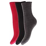 FLOSO® Childrens Big Girls Winter Thermal Socks (Pack of 3) (2 Color Options)