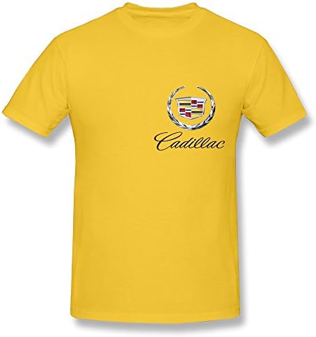 Van Men's General Motors Corporation Cadillac Logo T-Shirts XXL Yellow