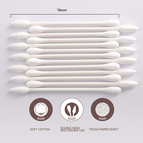image for Cayanmydery 200Pcs Cotton Swabs Cotton Double-Tipped Sticks Cleaning S