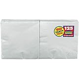 Amscan Silver Luncheon Napkins Big Party Pack, 125 Ct.