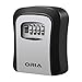 ORIA Key Storage Lock Box, Wall Mounted Key Lock Box with 4 Digit Combination, Holds up to 5 Keys, for House Keys or Car Keys, Silver