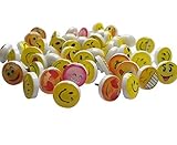 Fanci 100 Pcs Cute Colorful Smiley Face Thumbtack Cretive Office Stationery School Pushpin Round Head Doornail Deco Tack Drawing Pin Drum Nail