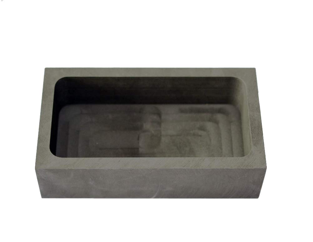 LLF Gold Silver Graphite Ingot Mold Mould Crucible for Melting Casting Refining (9.5kg)