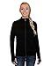 Woolx Zoey - Women’s Merino Wool Sweatshirt – Full Zip - Wool Hoodie - Extremely Warm Hooded Sweatshirt, Medium, Black