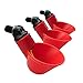 Automatic Chicken/Poultry Drinkers/Waterers with Cups Watering Cups Bowls Red Plastic Backyards Chicken Flock Duck Bird Water Feeder Livestocktool (4)