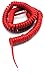 Telephone Cord Handset Curly - Phone Color Crimson Red 15ft - Works on virtually all Trimline Phones and Princess Telephones - Landline Telephone Accessory iSoHo Phones