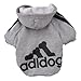 Zehui Pet Dog Cat Sweater Puppy T Shirt Warm Hoodies Coat Clothes Apparel Grey S