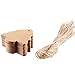 DECORA 100 Pieces Brown Kraft Paper Christmas Tree Gift Tags with Jute Twines for Gift Wrapping and Decoration