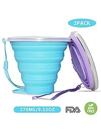 JAPUSOON   Taza de viaje plegable de silicona, de