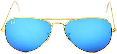 3025 112/17 Sunglasses 58mm Gold Frame/Blue Flash