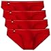 David Archy Men's 4 Pack Micromodal Air Sexy Bikinis and Briefs(L,bikini-Red)