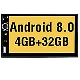 PUMPKIN Android 8.0 Car Stereo Double Din GPS Radio with 4GB RAM