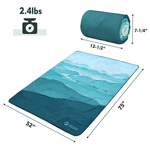 VILLEY Picnic Blanket, 3-Layer Camping Blanket 52\