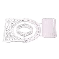AkoMatial Exquisite Wedding Flower Door Cutting Die Embossing Stencil Card Scrapbook Decor - Silver (Silver)