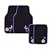 CAR PASS Embroidery Butterfly and Flower Car Floor Mats, Purple Car Floor Mats, Universal Fit 95% Automotive,SUVS,Sedan,Vans,for Women,Girly,Set of 4(Black with Purple)