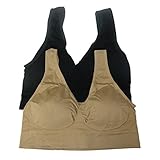 Coobie Comfort Bra,Medium,2 Pack: Black & Nude.2 Pack: Black & Nud