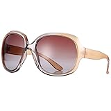 Pro Acme Oversized Polarized Sunglasses for Women | 100% UV Blocking | 5 Colors (Champagne)