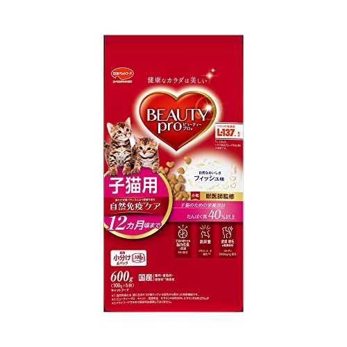 ビューティープロ キャットフード 子猫用 フィッシュ味 600g（100g×6袋）の商品画像