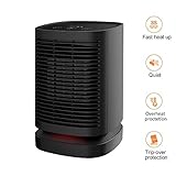 Mercu 950W/800W Portable Electric Small Space Heaters for Indoor use with Thermostat,Ceramic Space Heater Fan oscillating with Automatic Shut Off and tip Over Protection for Home/Office/Large Rooms