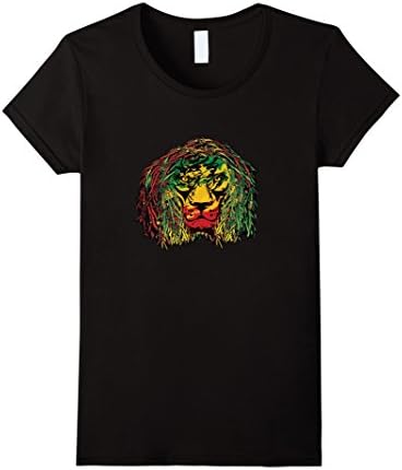 Womens Rasta Lion Shirt Red Green Yellow Rasta Shirt Medium Black